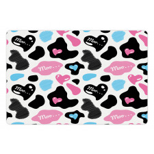 Cow Hide Heart Pet Mat