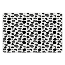 Black and White Dots Pet Mat