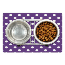 White Polka Dots Retro Pet Mat