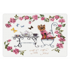 Terrier in Pink Dress Pet Mat