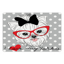 Nerd Glasses Love Heart Pet Mat