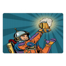 Astronaut Holds Beer Pet Mat