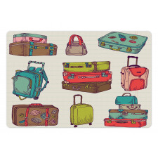 Colorful Suitcases Pet Mat