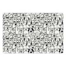 Dogs and Cat Composition Pet Mat