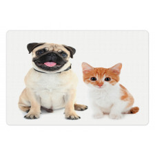 Kitten and Puppy Photo Pet Mat