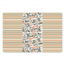 Floral Ornate and Stripes Pet Mat