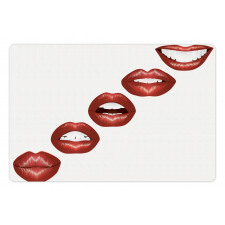 Vivid Full Red Lips Feminine Pet Mat