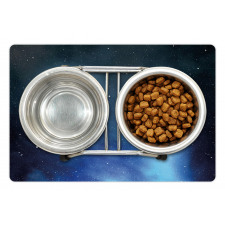 Starry Night Sky Full Moon Pet Mat