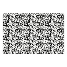 Monochrome Leaves Garden Pet Mat