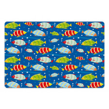 Vibrant Fish Marine Art Pet Mat