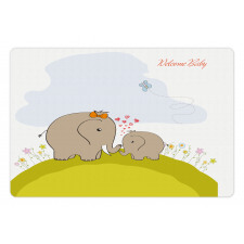 Mother Baby Elephant Pet Mat