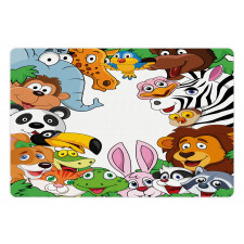 Tropical Jungle Animals Pet Mat