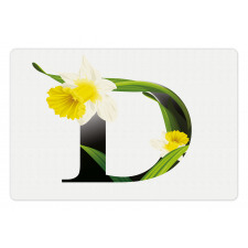 D Silhouette Daffodils Pet Mat
