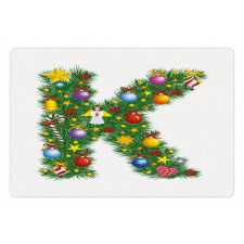 Tree Font Xmas Pet Mat