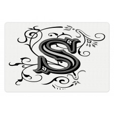 Monochrome Uppercase S Pet Mat