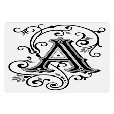 Abstract First Letter Pet Mat