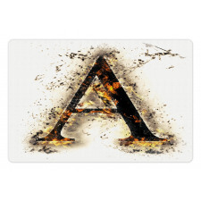 Fiery First Letter Pet Mat