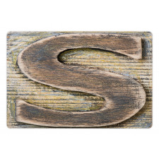 Wooden Block S Font Pet Mat