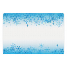 Abstract Snowflakes Cold Pet Mat