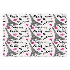 Pink Kiss Eiffel Love Pet Mat