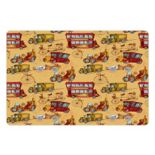 Steampunk Vintage Vehicle Pet Mat