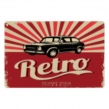 Retro Poster Style Vehicle Pet Mat