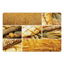 Wheat Stages Collage Pet Mat