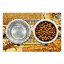 Wheat Stages Collage Pet Mat