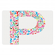 Music Notes Uppercase Pet Mat