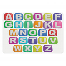 Colorful Alphabet Set Pet Mat