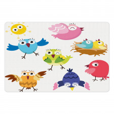 Funny Birds Sun Cartoon Pet Mat