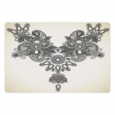 Far Eastern Vintage Artwork Pet Mat