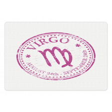 Pink Colored Horoscope Pet Mat