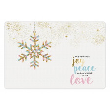 Christmas Snowflake Love Pet Mat