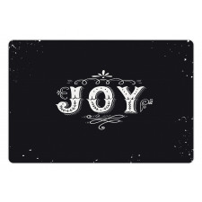 Retro Style Ornate Words Pet Mat