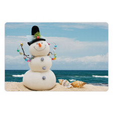 Winter Vacation Coastal Pet Mat