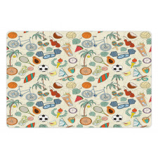 Cartoon Style Elements Pet Mat