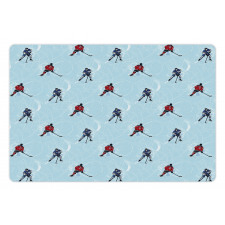 Ice Hockey Pattern Winter Pet Mat