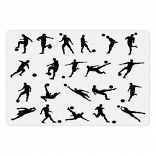 Football Silhouettes Pet Mat