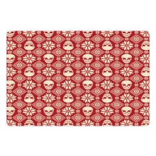 Needlework Skull Motif Pet Mat