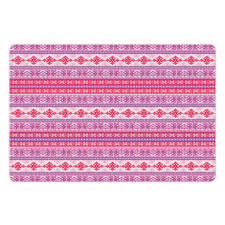 Geometric Snow December Pet Mat