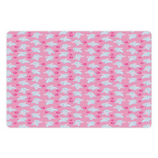 Girly Happy Animals Pet Mat