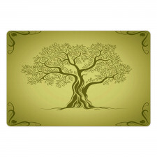 Olive Tree Pattern Pet Mat