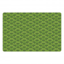 Floral Circles Leaves Pet Mat