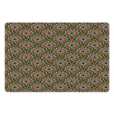 Tribal Paisley Flowers Pet Mat