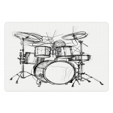 Drummer Doodle Art Pet Mat