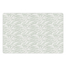 Abstract Pale Leafage Pet Mat