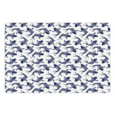 Japanese Carp Sketch Pet Mat