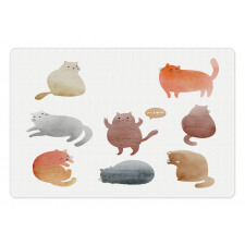 Watercolor Kitties Pet Pet Mat