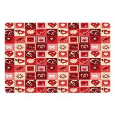 Valentines Day Theme Hearts Pet Mat